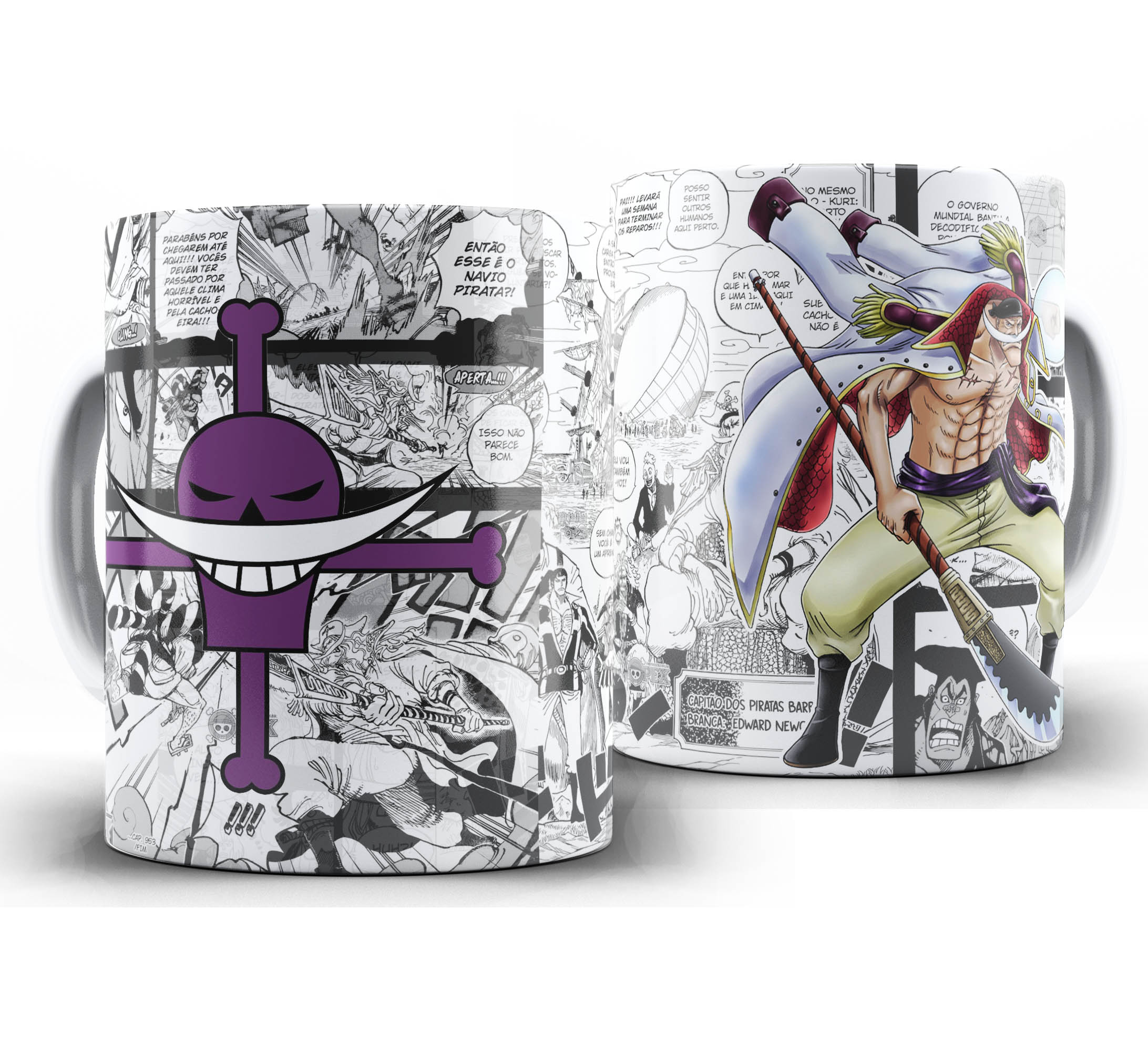 Caneca Anime Mangá - One Piece - Barba Branca - Edward Newgate